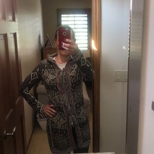 Free People hooded cardigan with ties